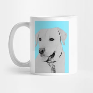 Golden Retriever in Blue Mug